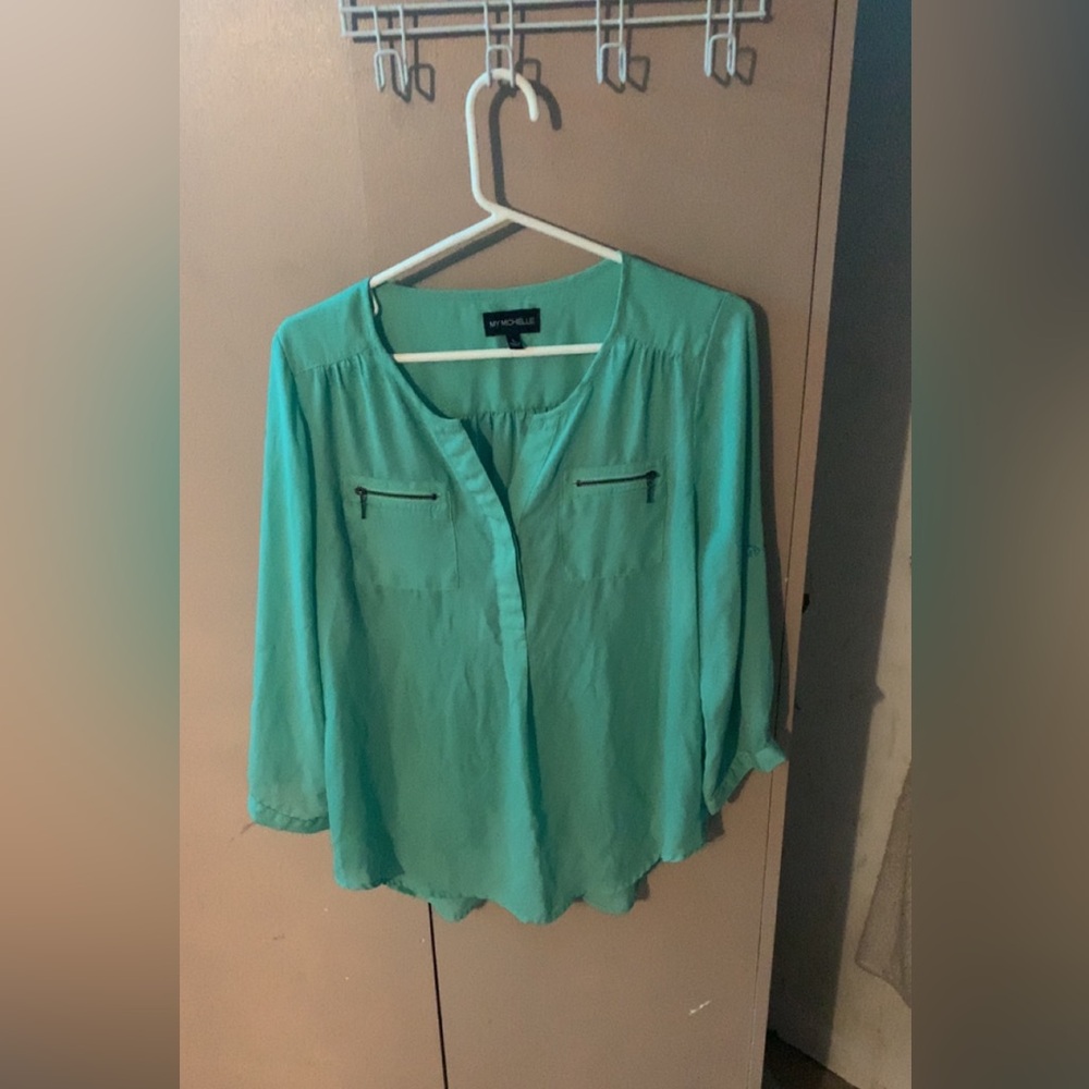 Teal flannel